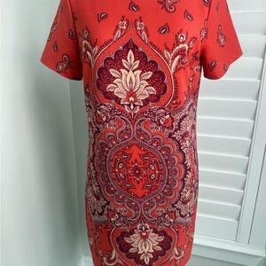 Abercrombie Paisley  Print Red Dress
